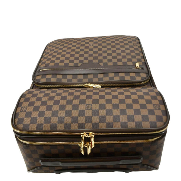 LOUIS VUITTON Business Pegase 55 Damier Ebene Suitcase Travel Bag Brown