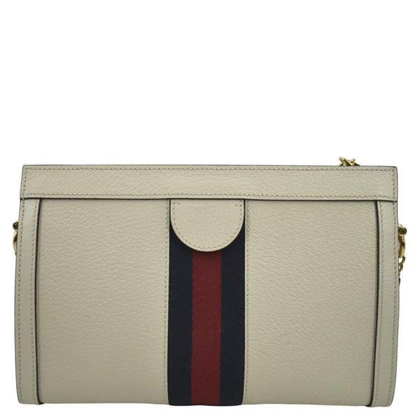 GUCCI Ophidia Small Leather Chain Shoulder Bag White 503877