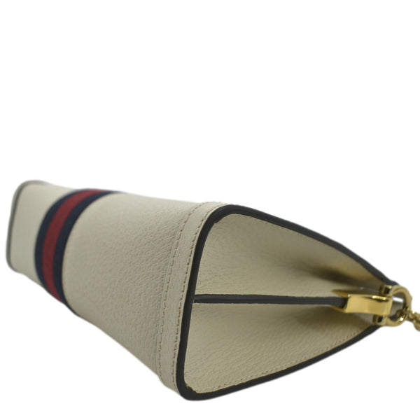 GUCCI Ophidia Small Leather Chain Shoulder Bag White 503877