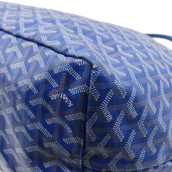 GOYARD Canvas Tote Bag Blue lower right corner look