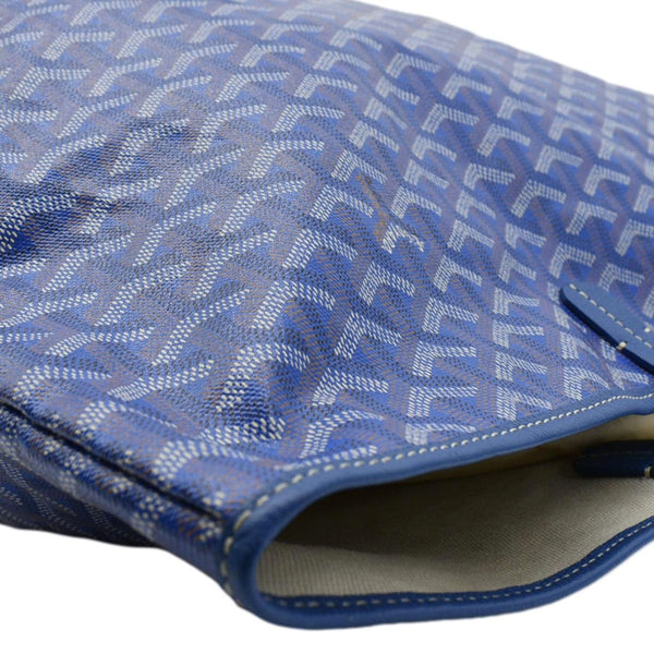 GOYARD Canvas Tote Bag Blue upper left coner look