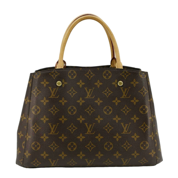 LOUIS VUITTON Montaigne MM Monogram Canvas Shoulder Bag Brown