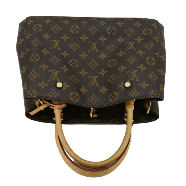 LOUIS VUITTON Montaigne MM Monogram Canvas Shoulder Bag Brown
