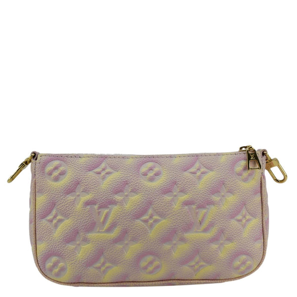 LOUIS VUITTON Pochette Summer Stardust Monogram Empreinte Leather Shoulder Bag Pink