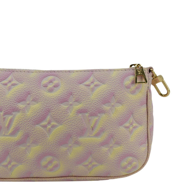 LOUIS VUITTON Pochette Summer Stardust Monogram Empreinte Leather Shoulder Bag Pink