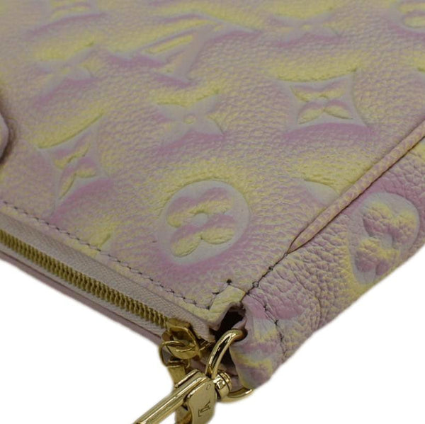 LOUIS VUITTON Pochette Summer Stardust Monogram Empreinte Leather Shoulder Bag Pink