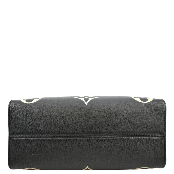 LOUIS VUITTON Onthego MM Giant Monogram Leather Tote Shoulder Bag Bicolor