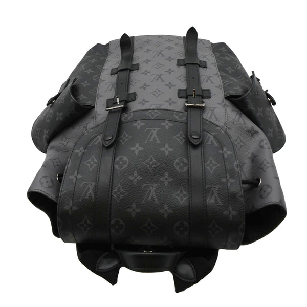 LOUIS VUITTON Christopher PM Reverse Monogram Eclipse Backpack Bag Black