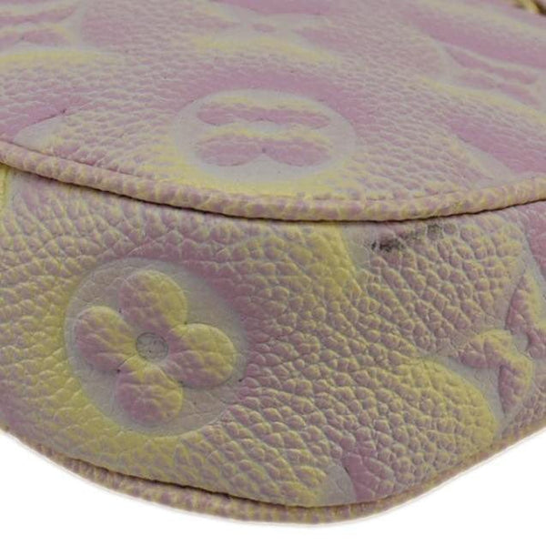 LOUIS VUITTON Pochette Summer Stardust Monogram Empreinte Leather Shoulder Bag Pink