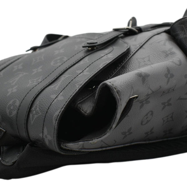 LOUIS VUITTON Christopher PM Reverse Monogram Eclipse Backpack Bag Black