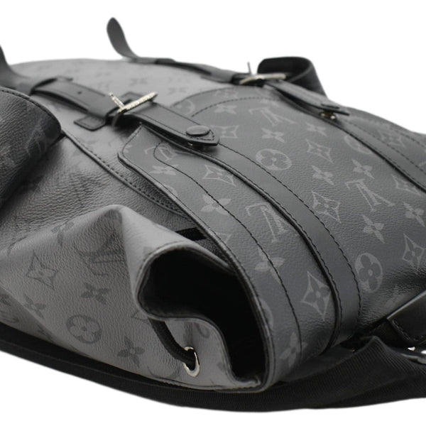 LOUIS VUITTON Christopher PM Reverse Monogram Eclipse Backpack Bag Black