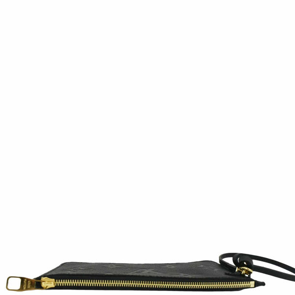 LOUIS VUITTON Neverfull Empreinte Monogram Pochette Wristlet Pouch Black
