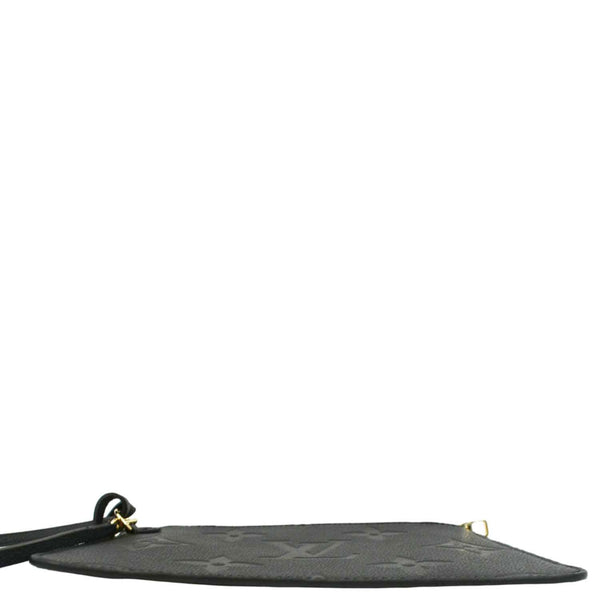 LOUIS VUITTON Neverfull Empreinte Monogram Pochette Wristlet Pouch Black