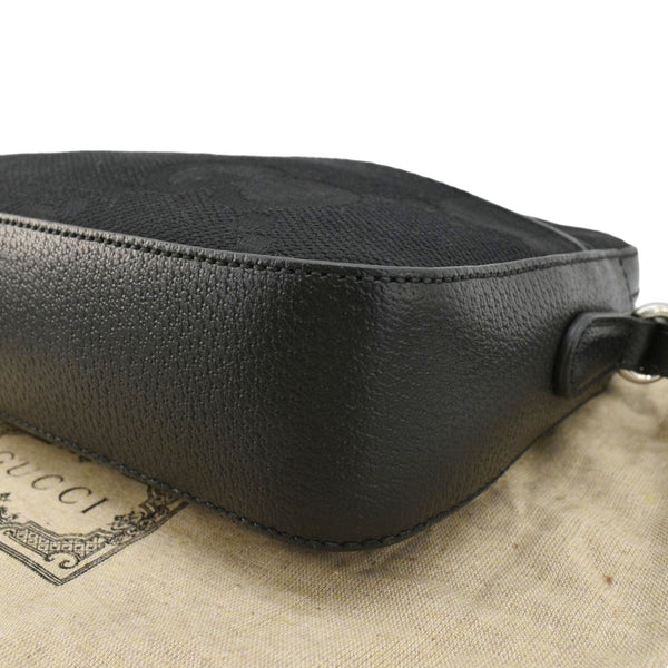 GUCCI jumbo GG Canvas Messenger Bag Black 675891