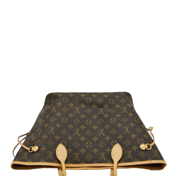 LOUIS VUITTON Neverfull MM Monogram Canvas Tote Bag Brown