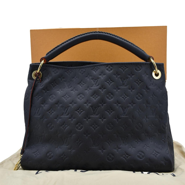 LOUIS VUITTON Artsy MM Monogram Empreinte Leather Shoulder Bag Navy Blue