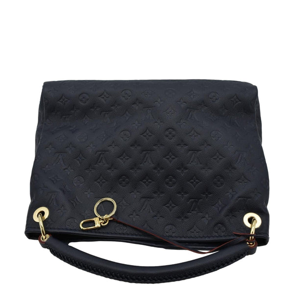 LOUIS VUITTON Artsy MM Monogram Empreinte Leather Shoulder Bag Navy Blue