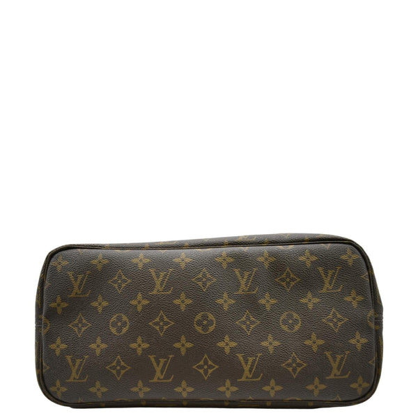 LOUIS VUITTON Neverfull MM Monogram Canvas Tote Bag Brown