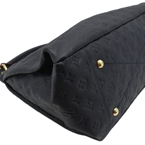 LOUIS VUITTON Artsy MM Monogram Empreinte Leather Shoulder Bag Navy Blue