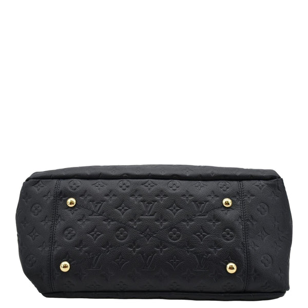 LOUIS VUITTON Artsy MM Monogram Empreinte Leather Shoulder Bag Navy Blue