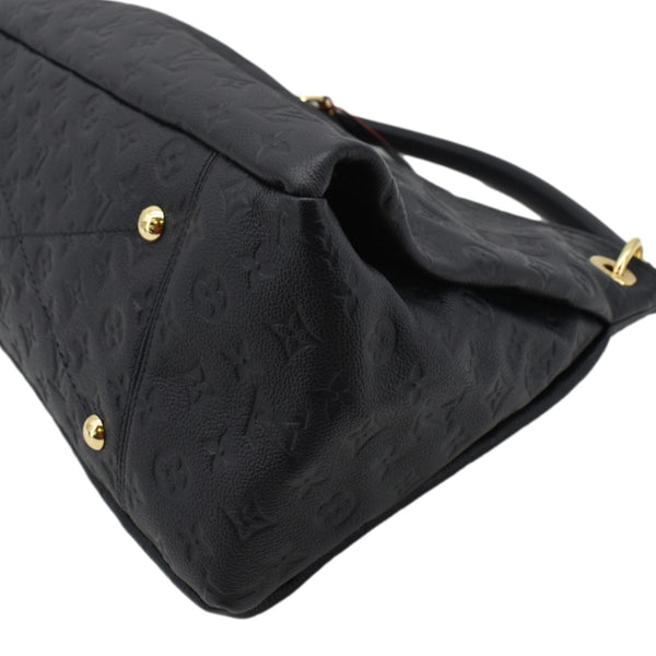 LOUIS VUITTON Artsy MM Monogram Empreinte Leather Shoulder Bag Navy Blue