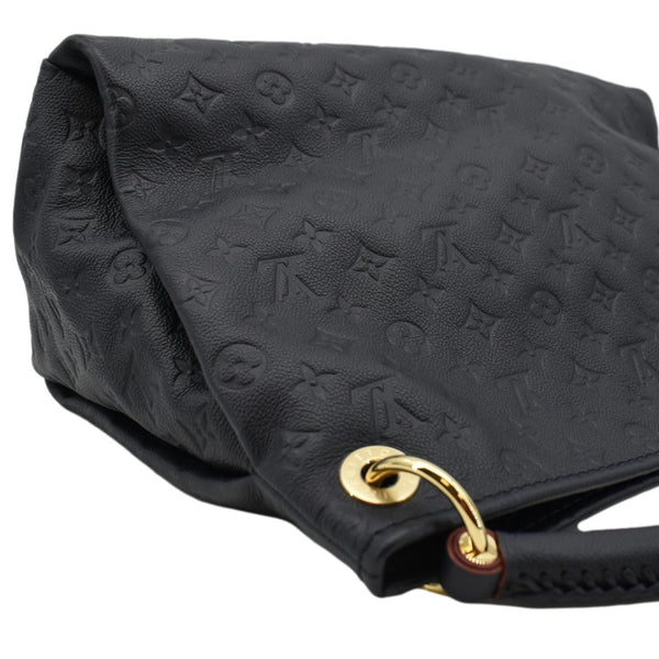LOUIS VUITTON Artsy MM Monogram Empreinte Leather Shoulder Bag Navy Blue