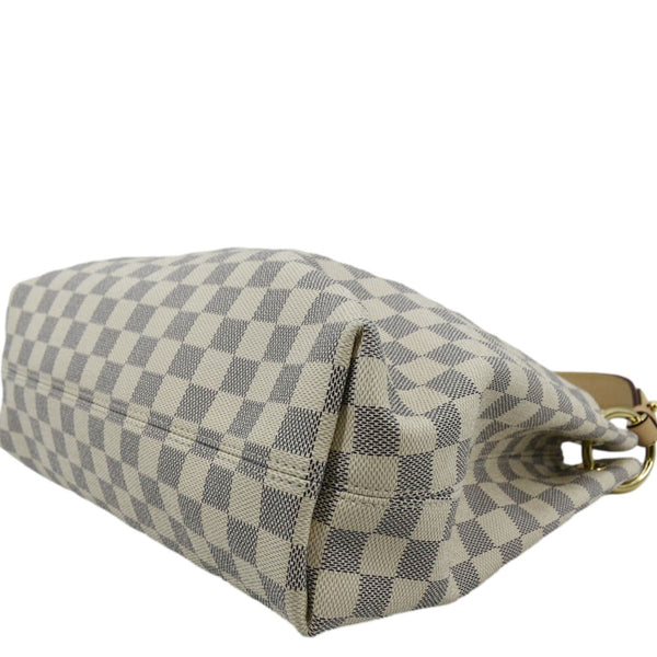 LOUIS VUITTON Graceful PM Damier Azur Shoulder Bag White
