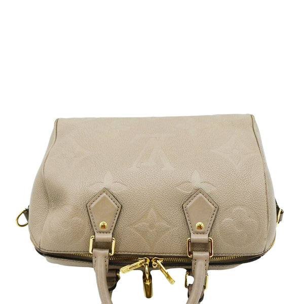 LOUIS VUITTON Speedy 25 Bandouliere Monogram Empreinte Shoulder Bag Beige