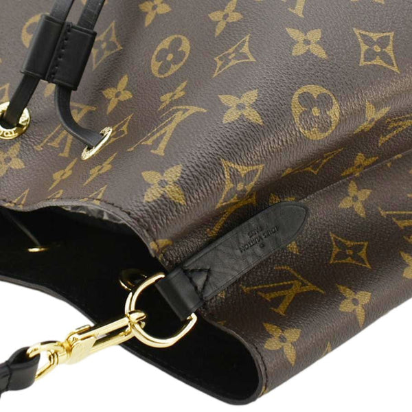 LOUIS VUITTON Neonoe Monogram Canvas Shoulder Bag Black
