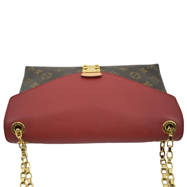 LOUIS VUITTON Pallas Chain Monogram Canvas Crossbody Bag Cherry