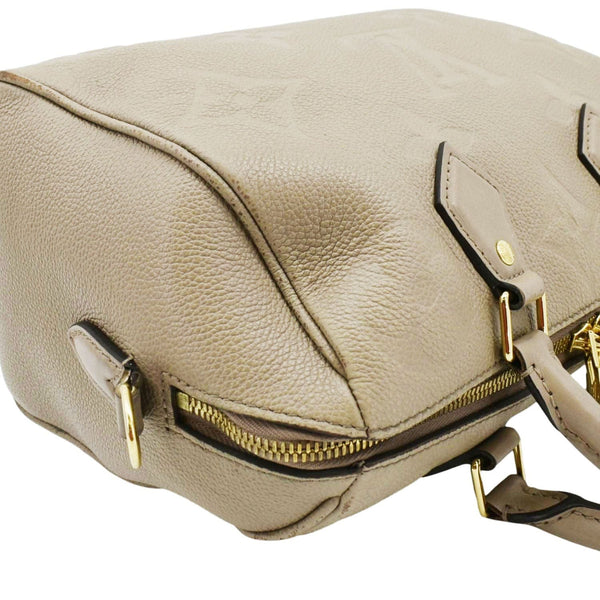 LOUIS VUITTON Speedy 25 Bandouliere Monogram Empreinte Shoulder Bag Beige