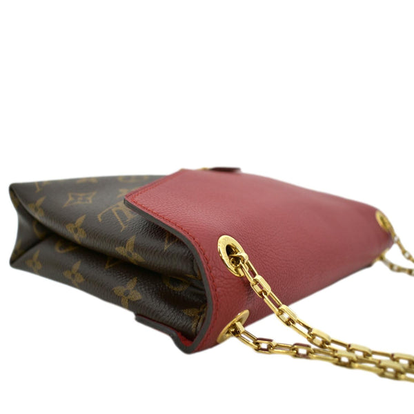 LOUIS VUITTON Pallas Chain Monogram Canvas Crossbody Bag Cherry