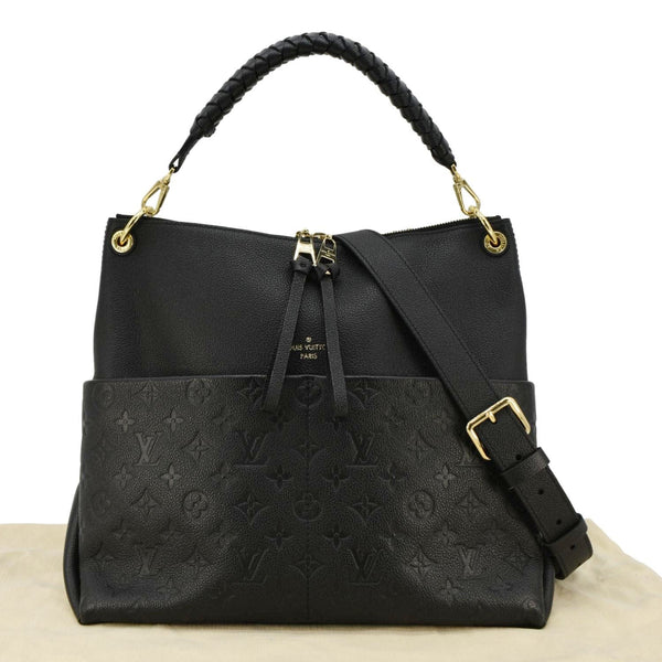 LOUIS VUITTON Maida Monogram Empreinte Leather Hobo Shoulder Bag Black