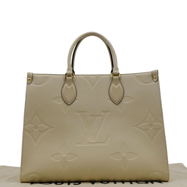 LOUIS VUITTON Cream leather Tote Bag front look