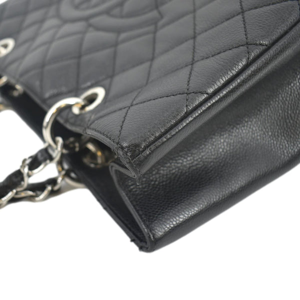 CHANEL Grand Shopping Quilted Leather GST Tote Bag Black
