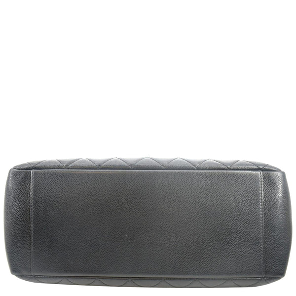 CHANEL Grand Shopping Quilted Leather GST Tote Bag Black