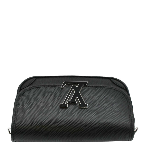 LOUIS VUITTON Leather Shoulder Bag Black upper look