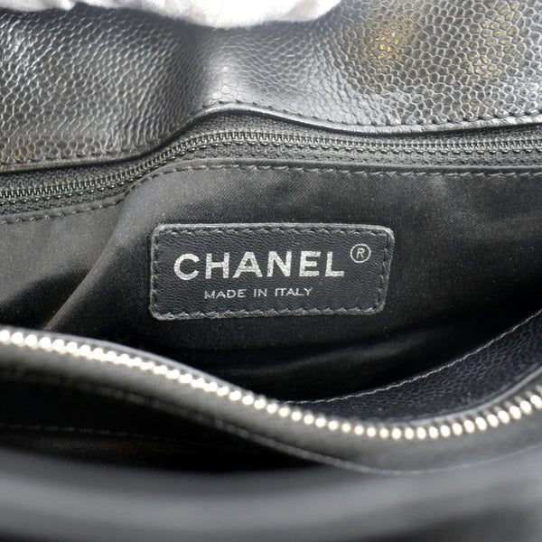 CHANEL Grand Shopping Quilted Leather GST Tote Bag Black