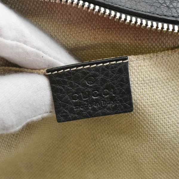 GUCCI Soho Disco Studded Leather Crossbody Bag Black 308364