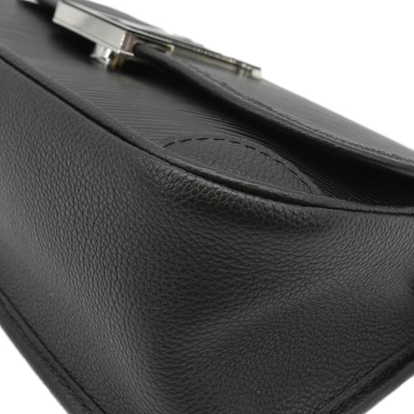 LOUIS VUITTON Leather Shoulder Bag Black lower right look