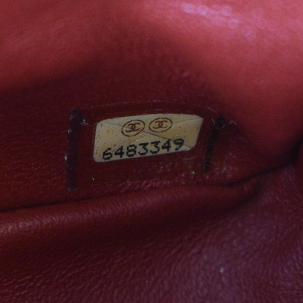 CHANEL Vintage Flap Top Handle Beige Leather Shoulder Bag with code