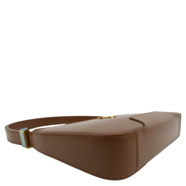 BURBERRY TB Medium Italian Tan Leather Shoulder Bag with lower right side view