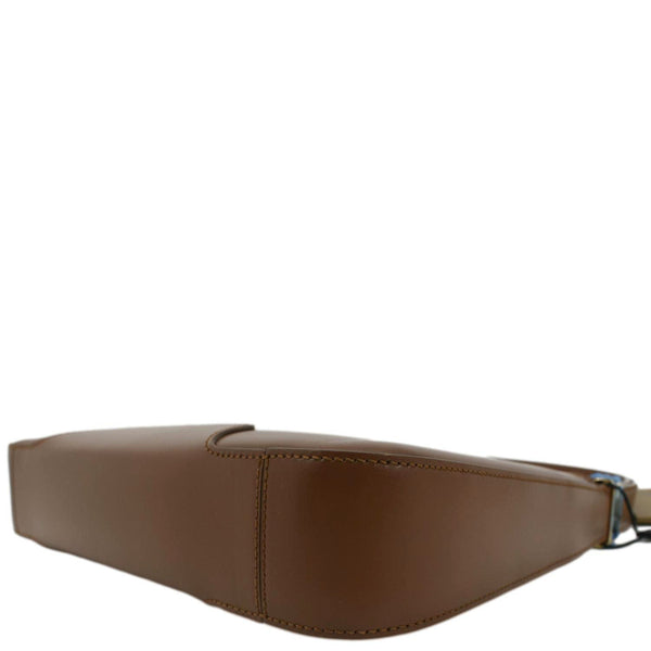 BURBERRY TB Medium Italian Tan Leather Shoulder Bag with lower left side view