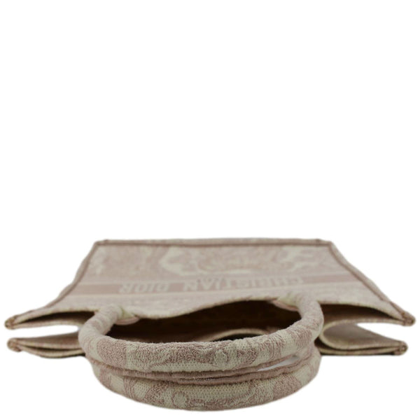 CHRISTIAN DIOR Book Embroidered Canvas Tote Bag Pink