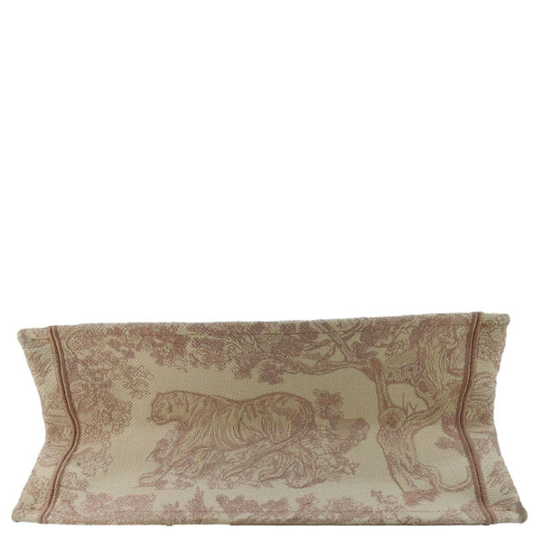 CHRISTIAN DIOR Book Embroidered Canvas Tote Bag Pink