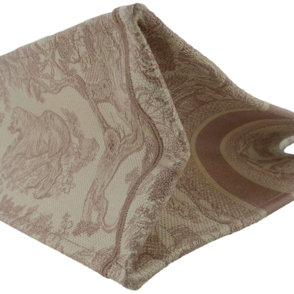 CHRISTIAN DIOR Book Embroidered Canvas Tote Bag Pink