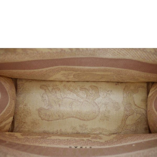 CHRISTIAN DIOR Book Embroidered Canvas Tote Bag Pink