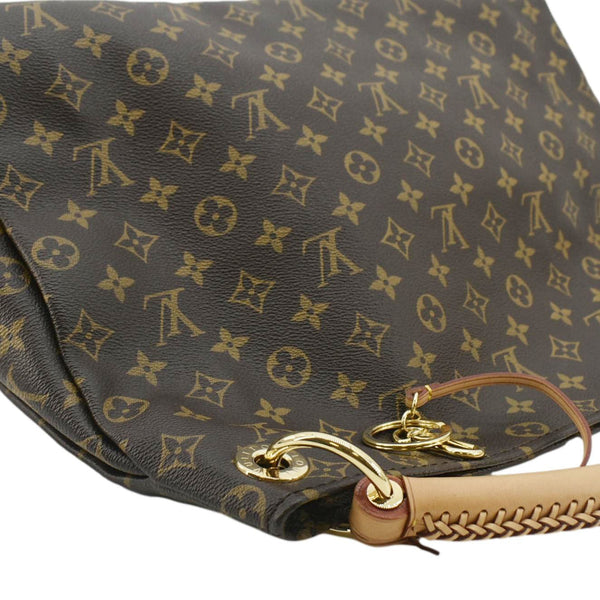 LOUIS VUITTON Artsy MM Monogram Canvas Hobo Bag Brown