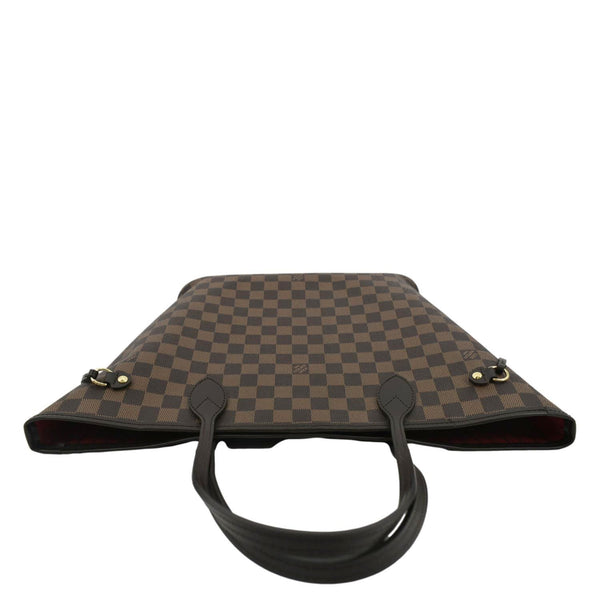 LOUIS VUITTON Neverfull MM Damier Ebene Shoulder Bag Brown