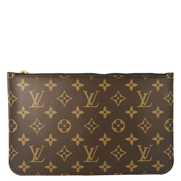 LOUIS VUITTON Monogram Canvas Wristlet Pouch Brown